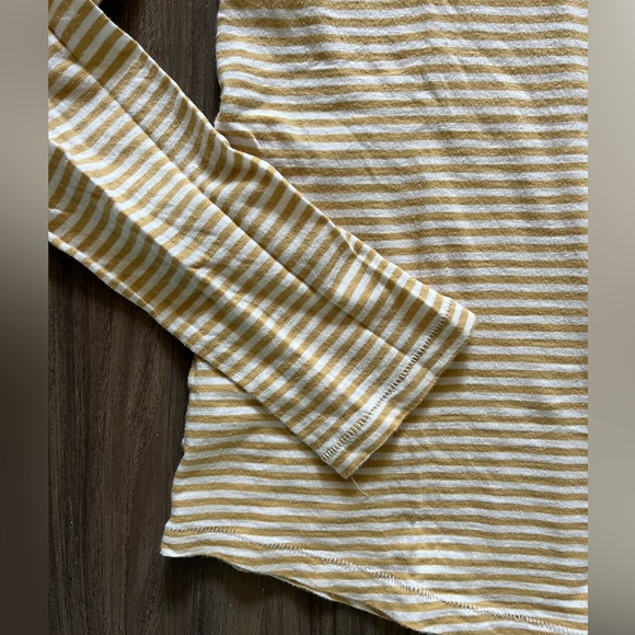 Madewell Whisper Cotton Rib-Crewneck Long-Sleeve Ringer Tee Keene Stripe medium - Picture 8 of 8